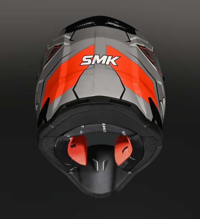 SMK Allterra Maverix Grey Black Orange Gloss (GL627) Helmet