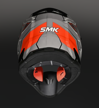SMK Allterra Maverix Grey Black Orange Gloss (GL627) Helmet