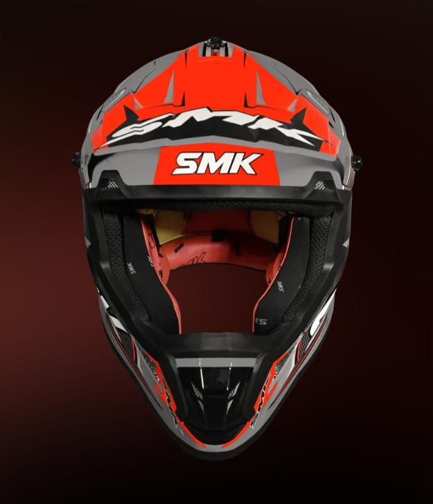 SMK Allterra Maverix Grey Black Orange Gloss (GL627) Helmet
