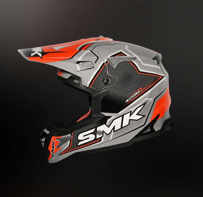 SMK Allterra Maverix Grey Black Orange Gloss (GL627) Helmet