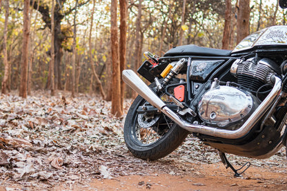 RE Interceptor 650 / Continental GT 650 – Brushed Steel Finish Matte (Long Type) PoweRage Performance Slip on Exhaust