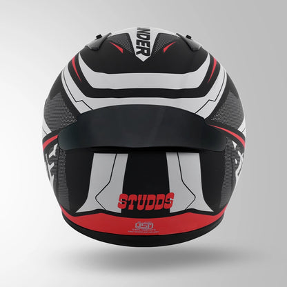 STUDDS THUNDER D1 LIGHTVOLT DECOR BLACK / RED & ORANGE FULL FACE HELMET