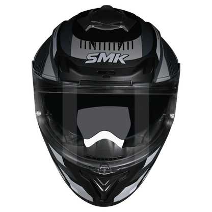 SMK Typhoon Sparko Gloss Black Grey (GL266) Helmet