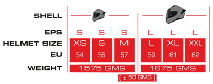 SMK Typhoon Azonix Gloss Black Grey Yellow (GL264) Helmet SMK