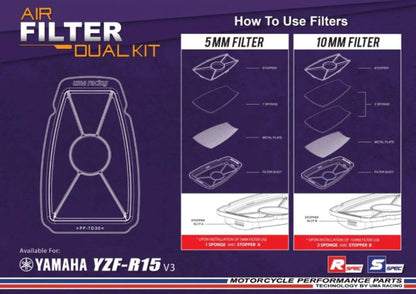 High Performance R15 Filter YAMAHA R15 V3 R15 V4 MT15 UMA RACING PERFORMANCE AIR FILTER - 02A00270 ...