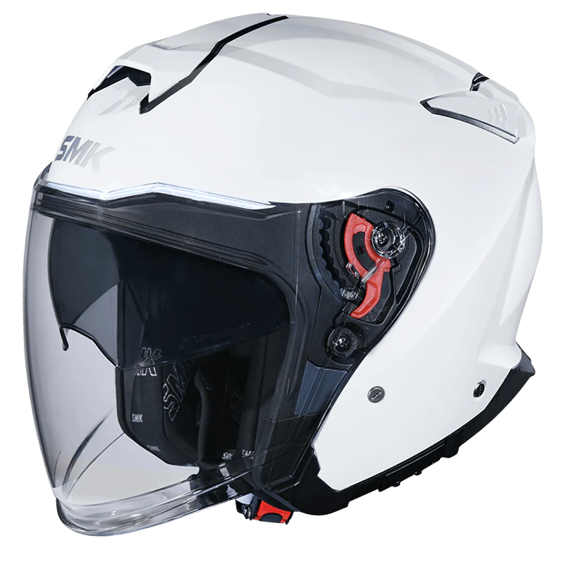 SMK GTJ Tourer open face half helmet - GL100 GLOSS WHITE