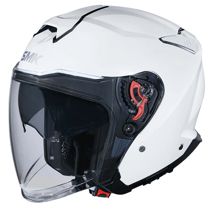 SMK GTJ Tourer open face half helmet - GL100 GLOSS WHITE