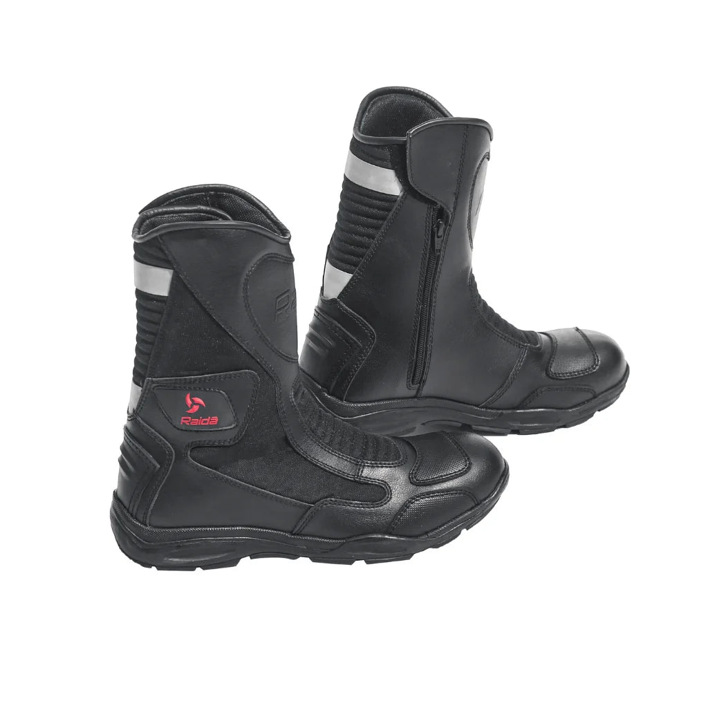 Raida Discover Motorcycle Boots | Ankle & Shin Protection | Anti-Slip Sole | Durable Build