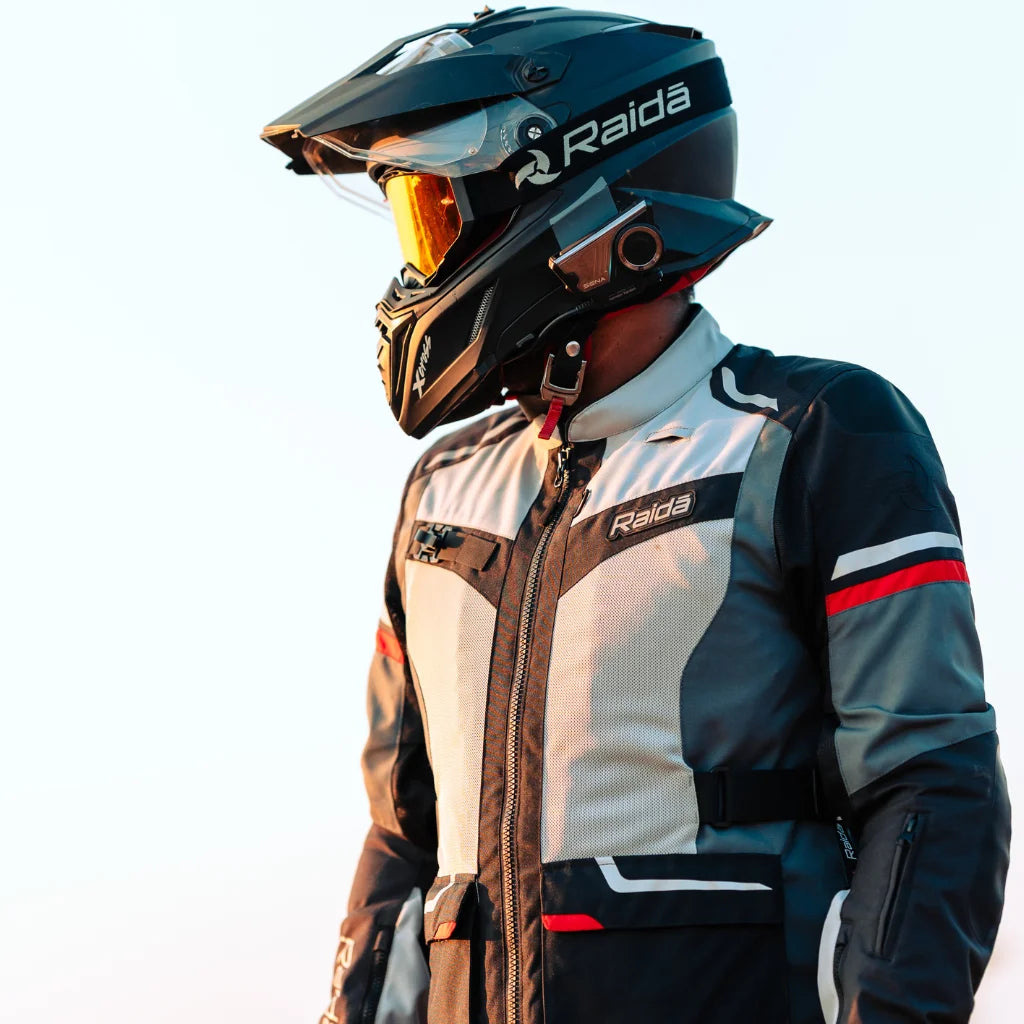 Raida Rover 2 Touring Motorcycle Jacket | Lightest in Its Class | CE Level 2 Armoured | Hydration Bladder Compatible | Waterproof Rain & Thermal Liners included - GREY