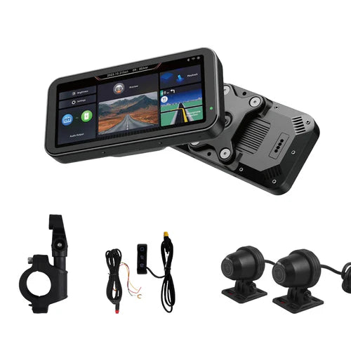 MT2 Smart Screen Recorder Motorcycle CarPlay System with GPS & Anti Theft
