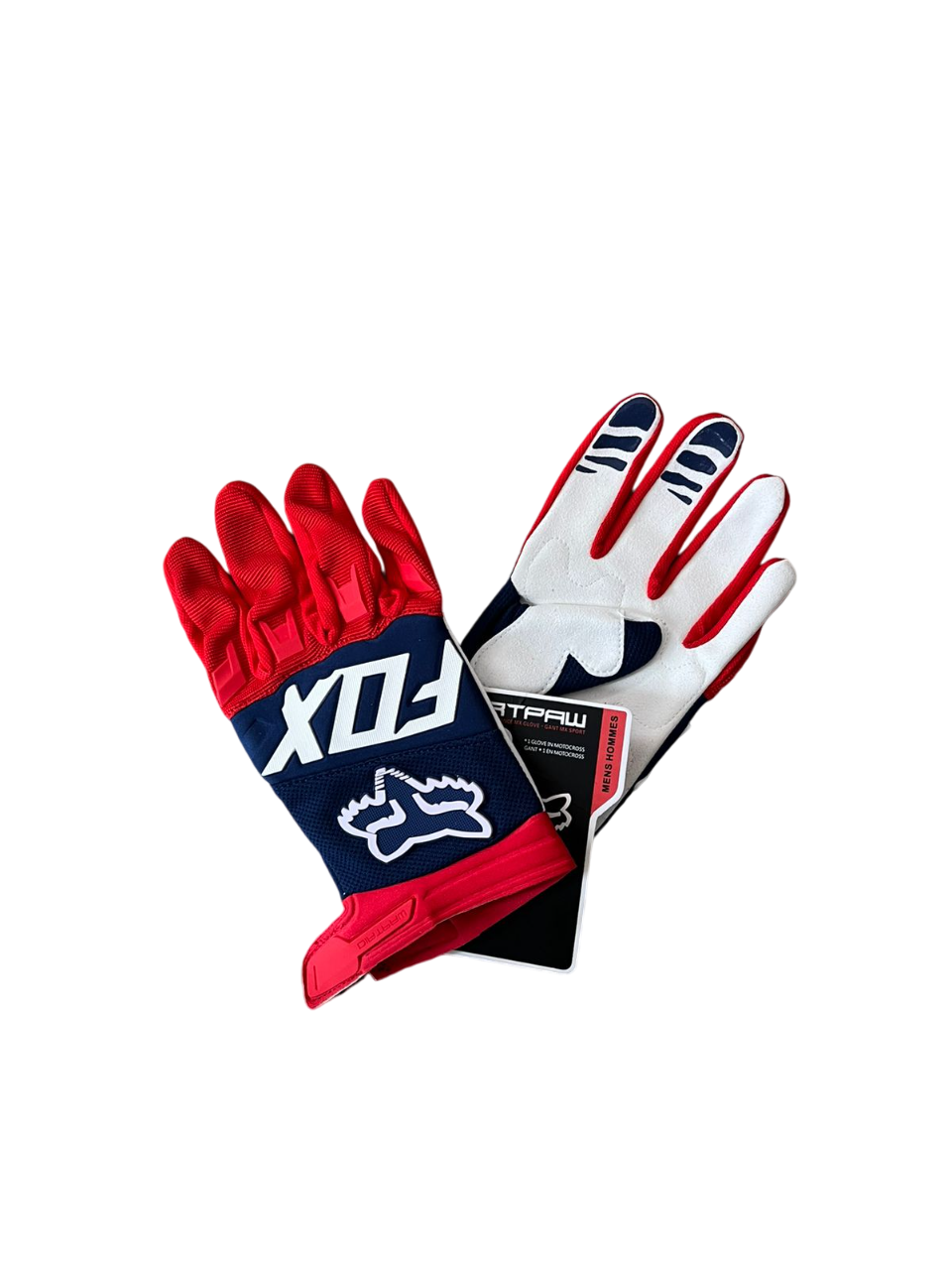 DIRTPAW Motocross Gloves Red Blue racing