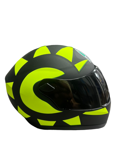 agv helmet neon green AGV matt black neon miniature helmet – SPARIFY