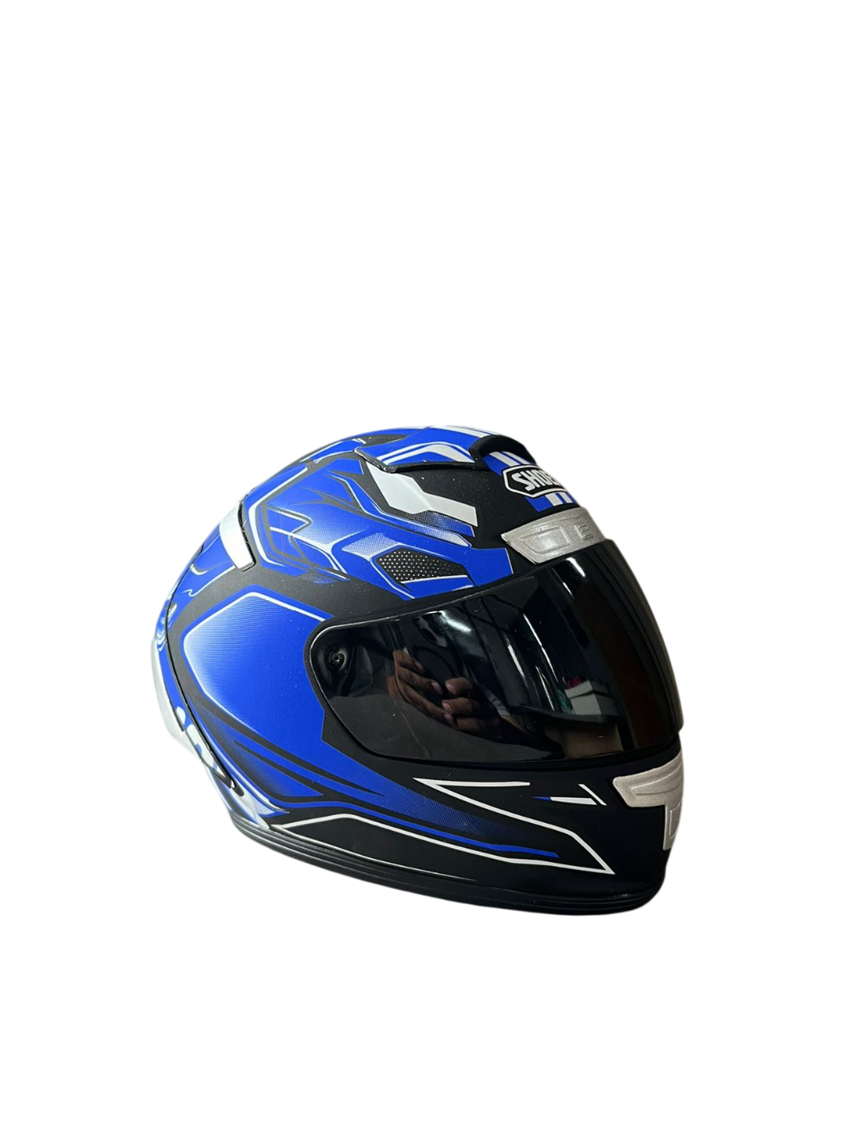 shoei black and blue helmet SHOEI blue black Creative Motorcycle Miniature helmet – SPARIFY