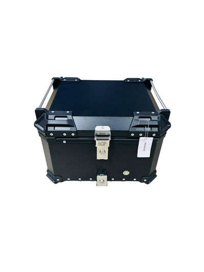 LGP 55L Aluminium Motorcycle Refrigerator Top Box Case (Hot and cold both) – Universal Waterproof Tail Box for Helmets & Luggage (Black)