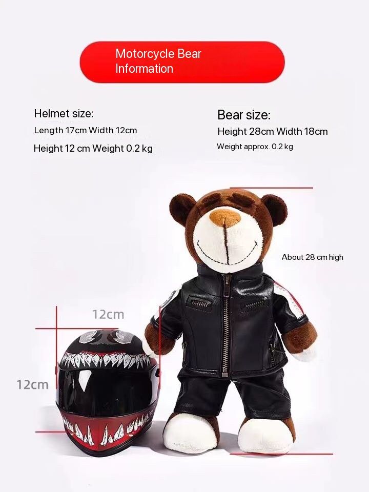 bike helmet for teddy bear Motorcycle buddy miniature helmet bear – SPARIFY