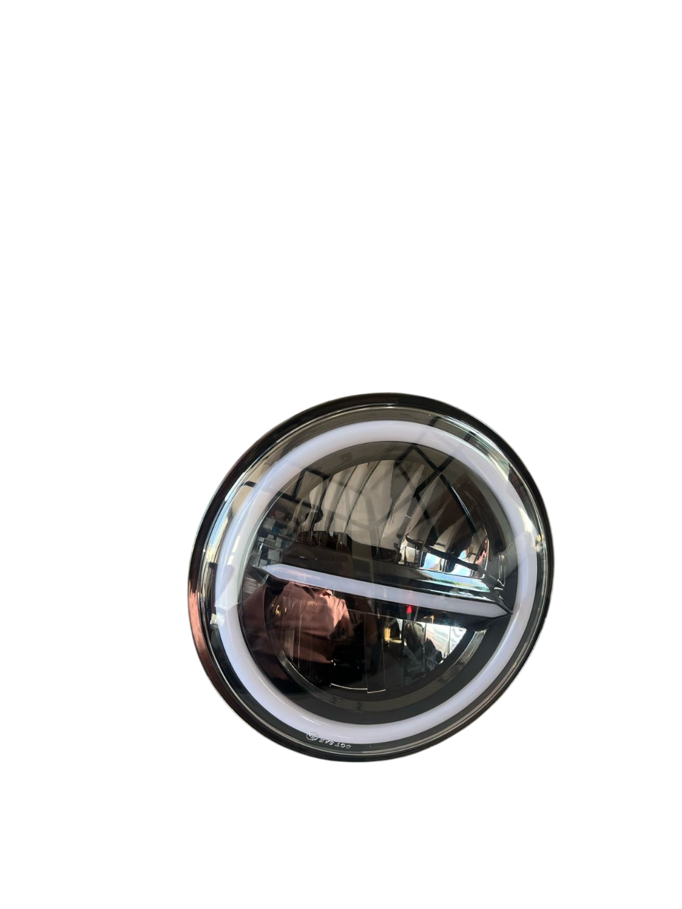 AXL | Minus Headlight ( WITH RING )  | LED 7inch | 90W | Yellow - White | Waterproof | compatible for royal enfield , mahindra thar , gypsy , harley davidson models ( 1 unit) - 6 MONTHS WARRANTY