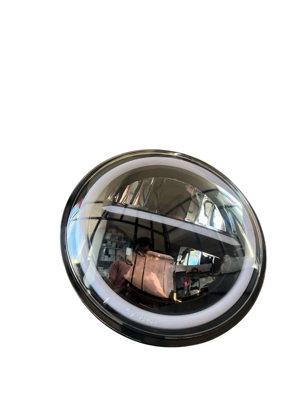 AXL | Minus Headlight ( WITH RING )  | LED 7inch | 90W | Yellow - White | Waterproof | compatible for royal enfield , mahindra thar , gypsy , harley davidson models ( 1 unit) - 6 MONTHS WARRANTY