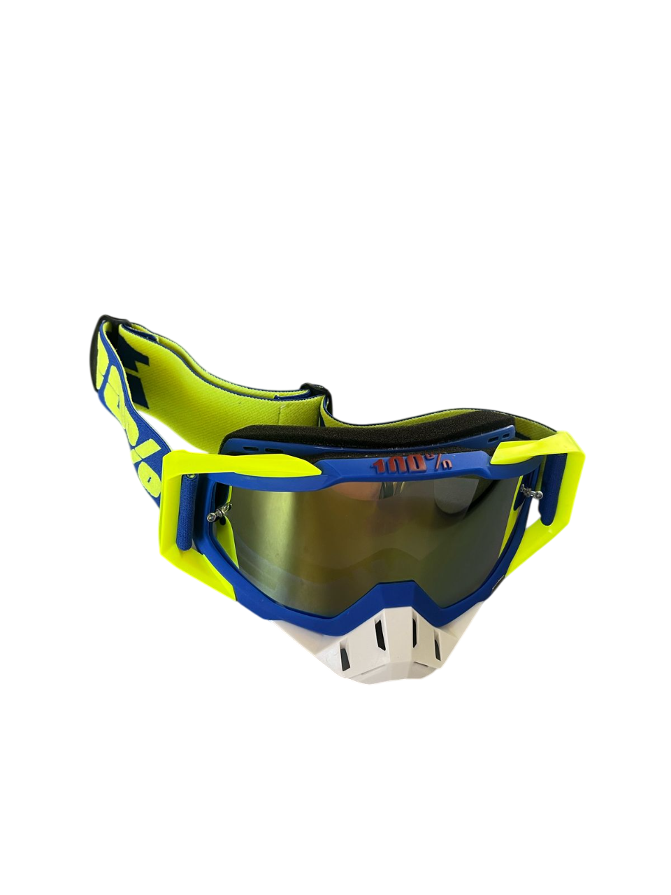 100 mountain bike goggles 100% | Motocross & mountain biking Goggles | NEON BLUE WHITE TINT