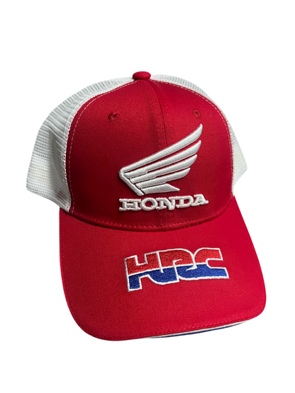 Honda Fender Logo Baseball Cap hat - RED WHITE