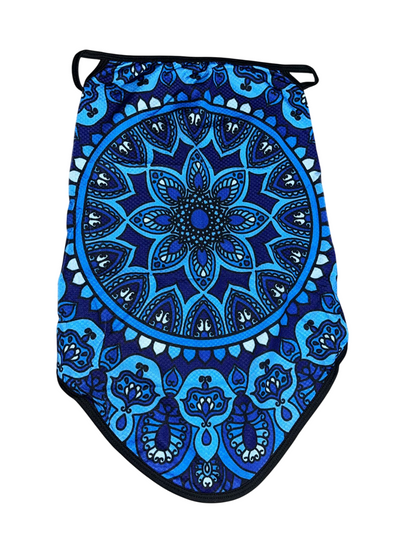Riding face Mask | Mandala Blue art | For Men & Women | Sun Protection - Neck gaiter / Bandana
