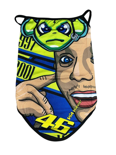 Riding face Mask 46 Flu Yellow Blue  For Men & Women Sun Protection - Neck gaiter / Bandana