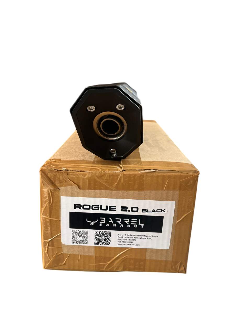 Rogue 2.0 Slip on exhaust without bend pipes | BLACK | RUSTFREE | 1 Year warranty - BARREL EXHAUST