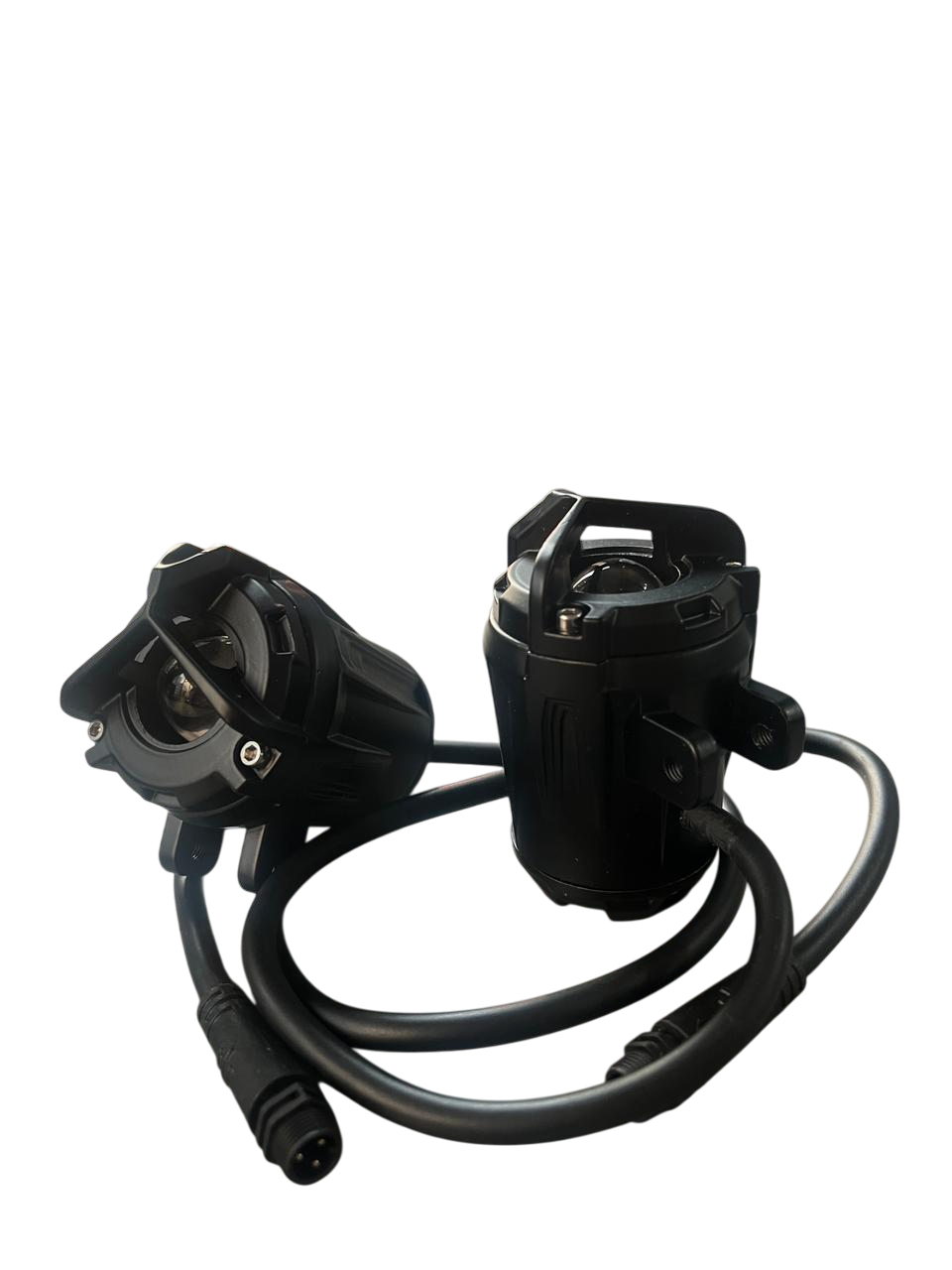 LIU HJG | Original 80W (Mini Mercedes Y Lens Ultra Wide LED Fog Lights – Dual Color White/Yellow, Pair with Harness, Switch and Flasher (pack of 2)