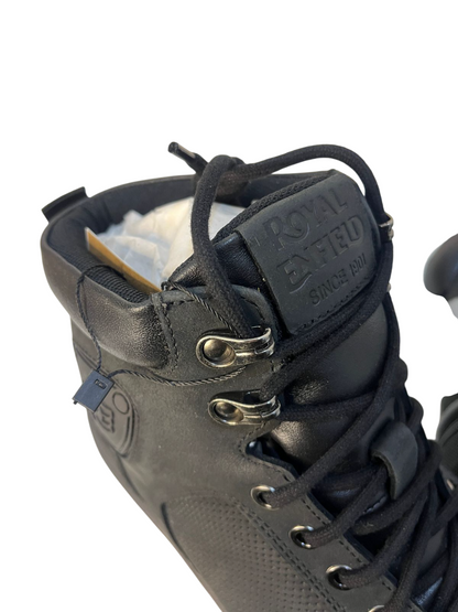 ROYAL ENFIELD NOMAD WATERPROOF MID ANKLE CITY CRUISING BOOTS - BLACK