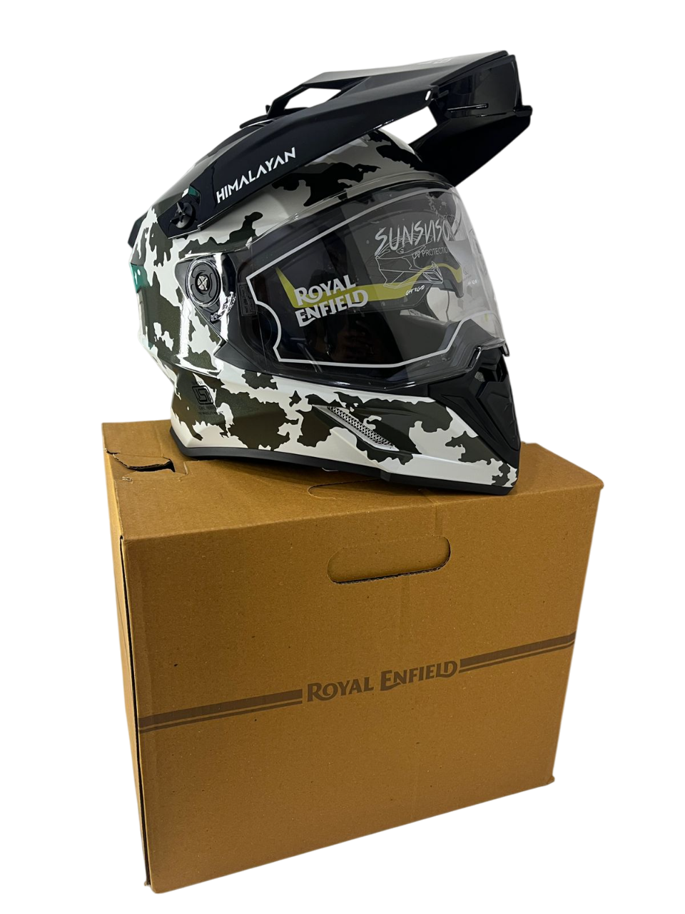 ROYAL ENFIELD OFF ROADING OPTIMUS DUAL SPORT MOTOCROSS HELMET - Kamet ID ABS GI Camo