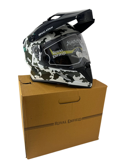 ROYAL ENFIELD OFF ROADING OPTIMUS DUAL SPORT MOTOCROSS HELMET - Kamet ID ABS GI Camo