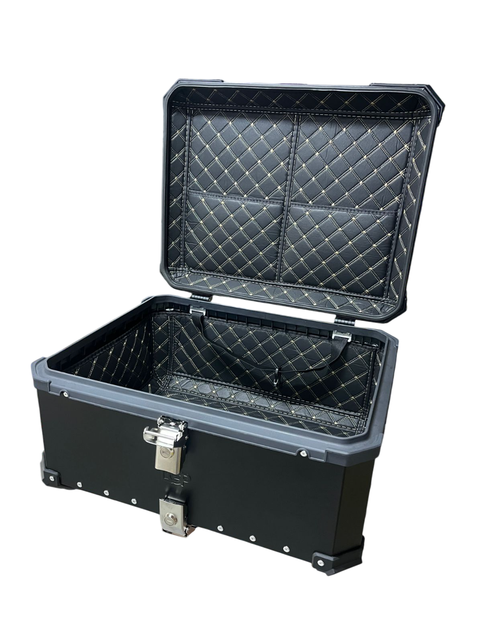 LGP 80 litres | aluminium alloy top box | Waterproof | BLACK PLAIN ( fits all motorcycles ) Ideal for long tourers