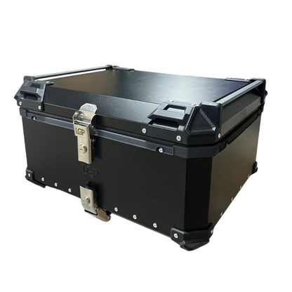 LGP 80 litres | aluminium alloy top box | Waterproof | BLACK PLAIN ( fits all motorcycles ) Ideal for long tourers