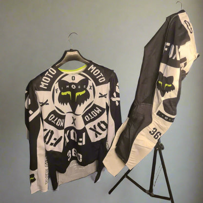 F.O.X Racing 360 Nobyl Motocross Jersey & Pants - black and white