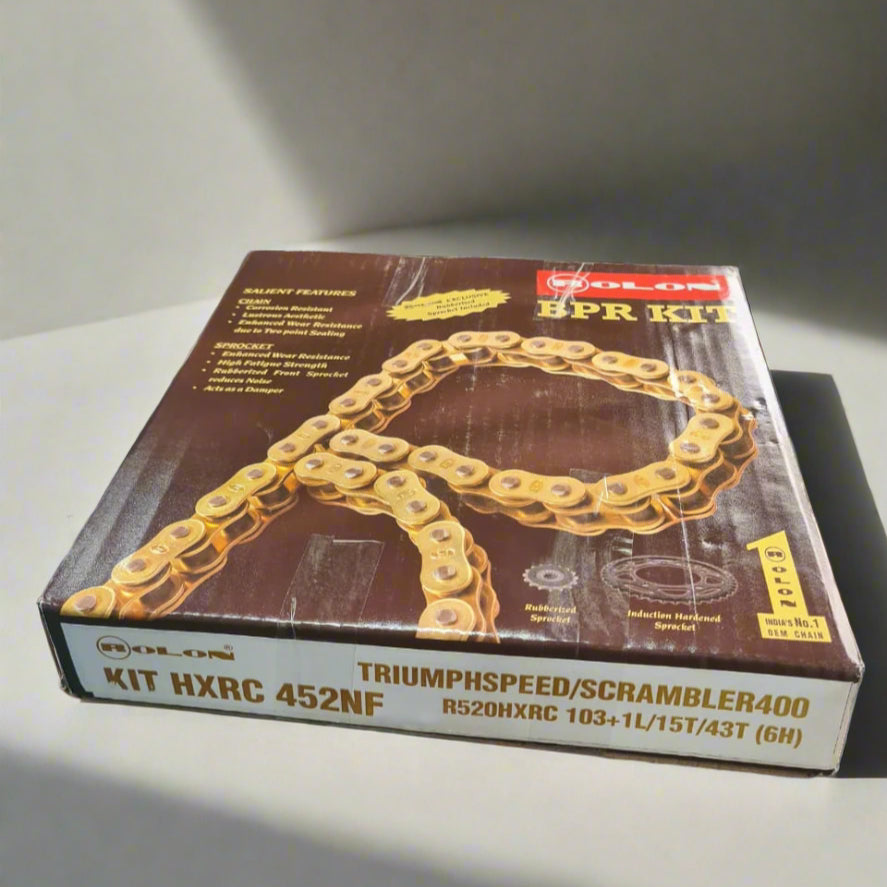 Triumph Speed 400 / Scrambler 400 Brass Chain Sprocket Kit  - KIT HXRC 452NF