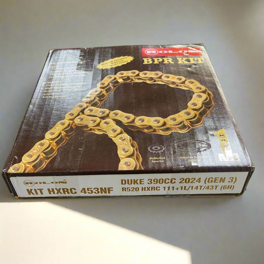 KTM DUKE 390 GEN 3 (2024 onwards) Rolon Brass Chain Sprocket Kit  HXRC 453NF