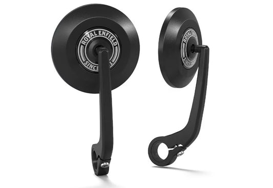 Handle Bar End Side Mirror ( New Edition ) For Royal Enfiled Guerrilla 450 & Continental GT 650, Interceptor 650, Bear 650, Classic 650, Super Meteor 650,Classic 350, Hunter 350, Meteor 350, Goan Classic 350 Round Mirrors