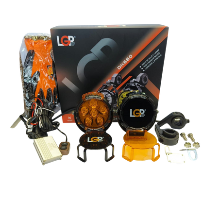 DK 660 Little Monster |  Ultra Wide Driving Fog Lights | White/Yellow | with wiring harness and Intelligent wireless button switch | 90W | 18 months warranty | LGP