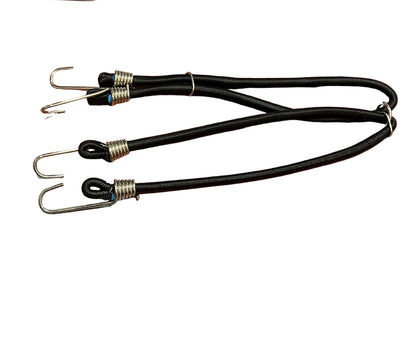 SPIKI | Bungee Cord Tie Down Rope | Stretchable Elastic Bungee Shock Cord | Luggage Tying Rope | with Strong Steel Hooks | For Bike Car Travel Use | 5mm thickness - 5 feet