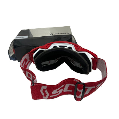 Scott. Prospect 2.0 ( MX )Motocross Goggles | Off road | Outdoor Sports Red White ( Gold tint )  - Premium