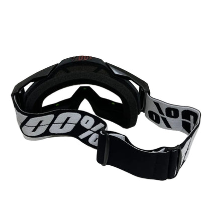 100% | Motocross & mountain biking Goggles |Black with green nose tinted- 1 YEAR WARRANTY