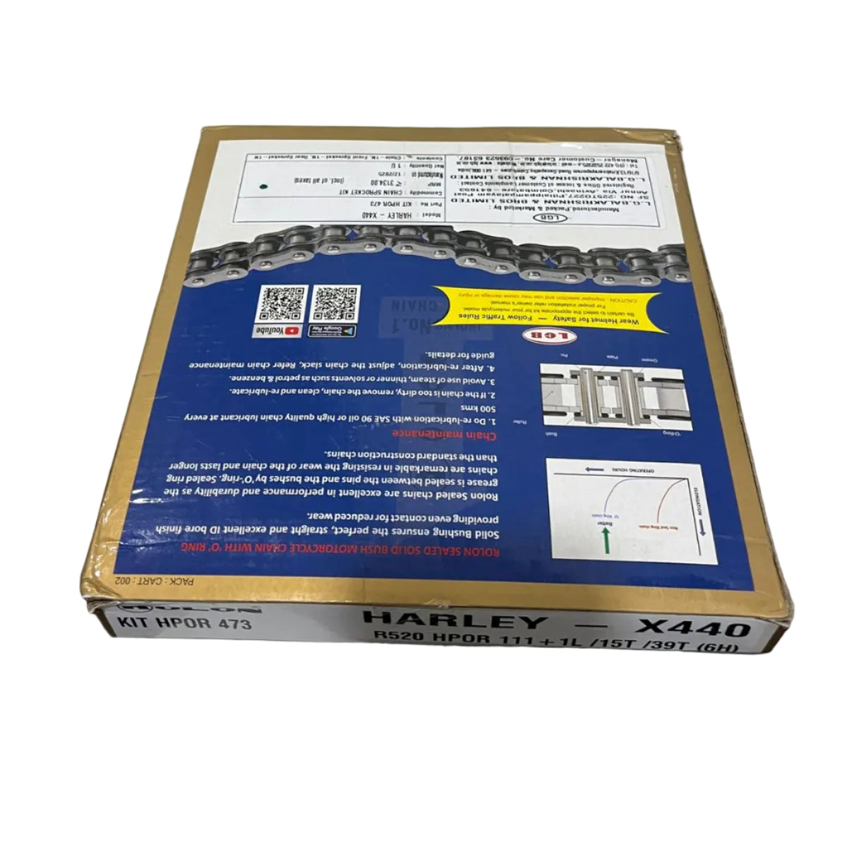 Harley Davidson X440 Chain Sprocket - KIT HPOR 473