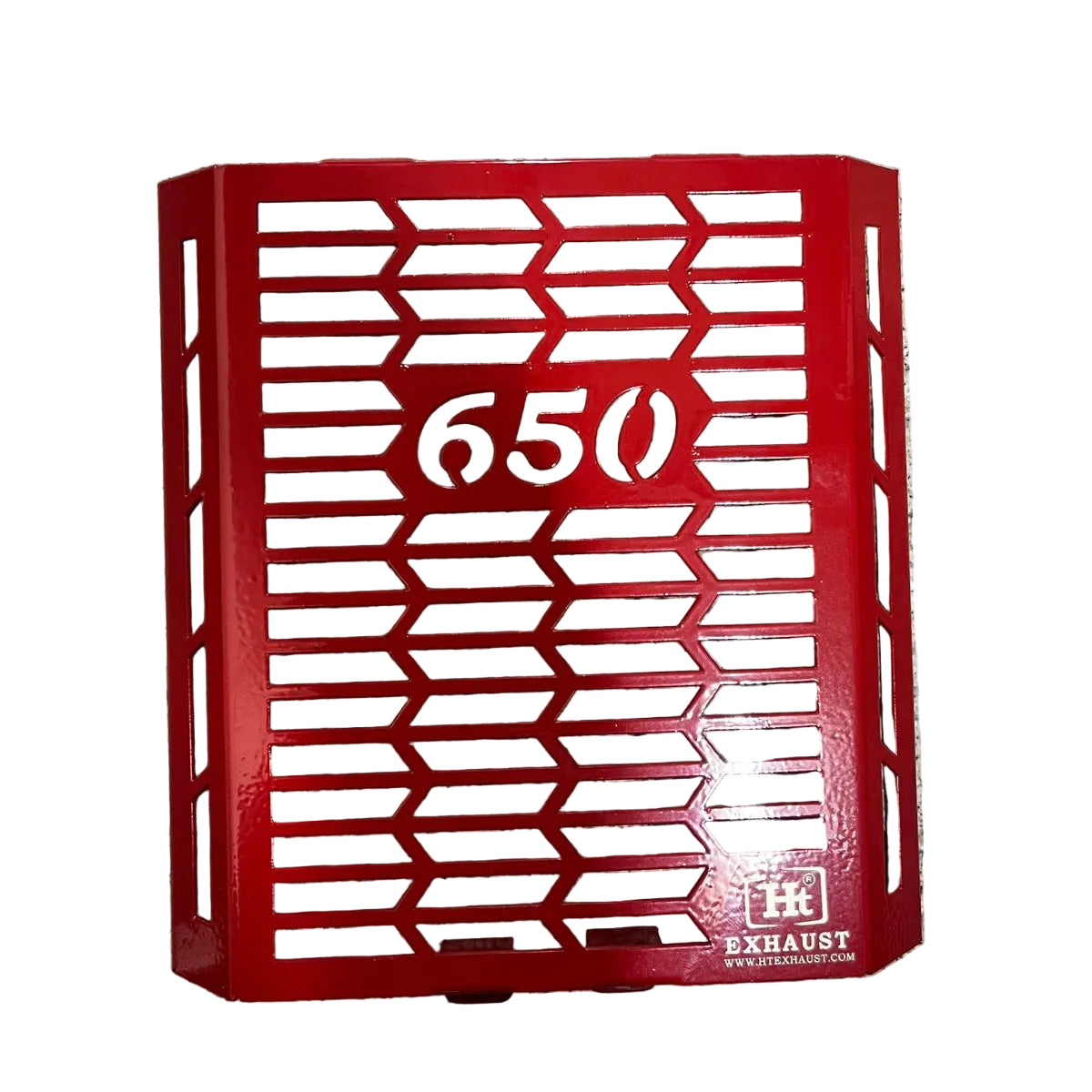 GT 650 / INTERCEPTOR 650 RADIATOR GAURD SS - SB 978R | HT EXHAUST FULL RED