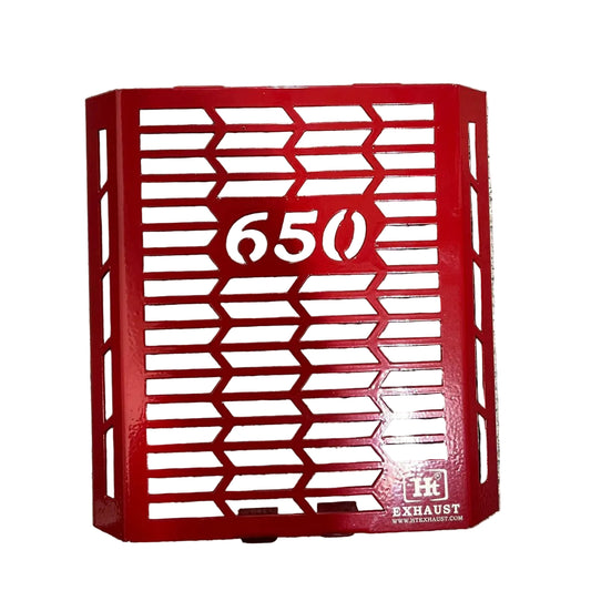 GT 650 / INTERCEPTOR 650 RADIATOR GAURD SS - SB 978R | HT EXHAUST FULL RED