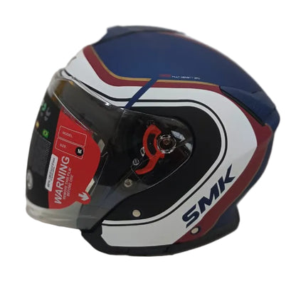 SMK GTJ LIBERO MA513 HALF FACE HELMET White Blue Maroon