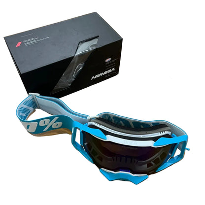 100 % AR MEGA Premium Protective Sport Goggles with Ultra HD Lens - BLUE WHITE TINTED