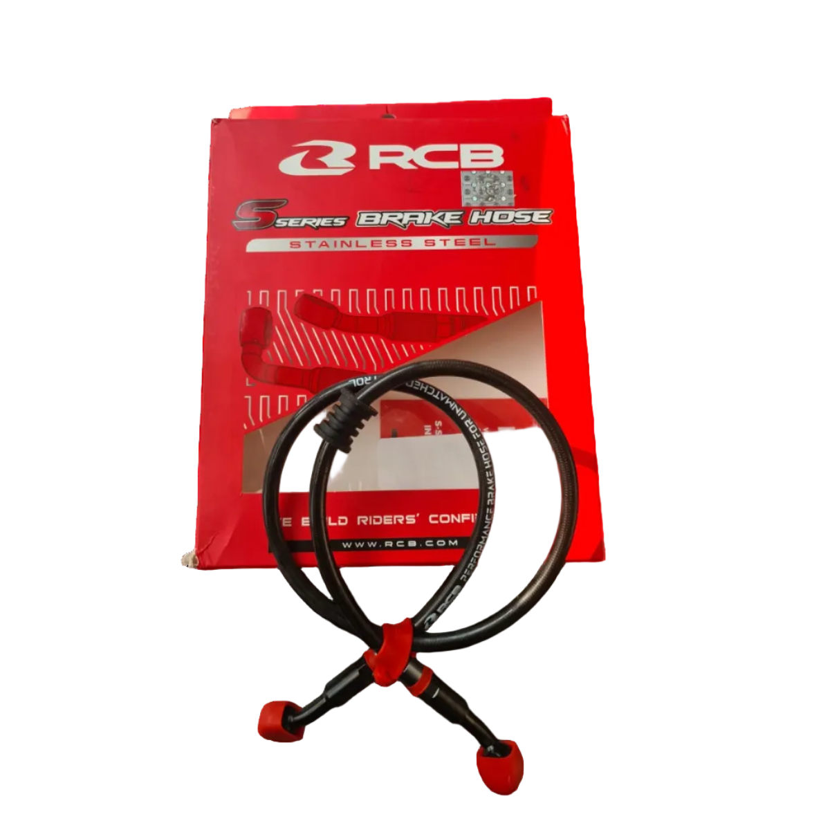 RCB | 850mm | stainless steel | braided brake hose pipe - Titanium Universal