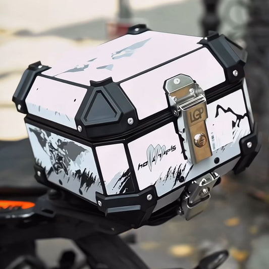 LGP 18 litres aluminium top box with adventure graphics universal 2.0 ( fits all motorcycles )