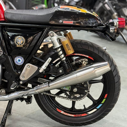 MK Racing Full System Exhaust Combo for Royal Enfield Interceptor 650 & Continental GT 650 | Twin Chrome Exhaust +  Header Pipes | ( Fits Single and Dual  O2 Sensor )