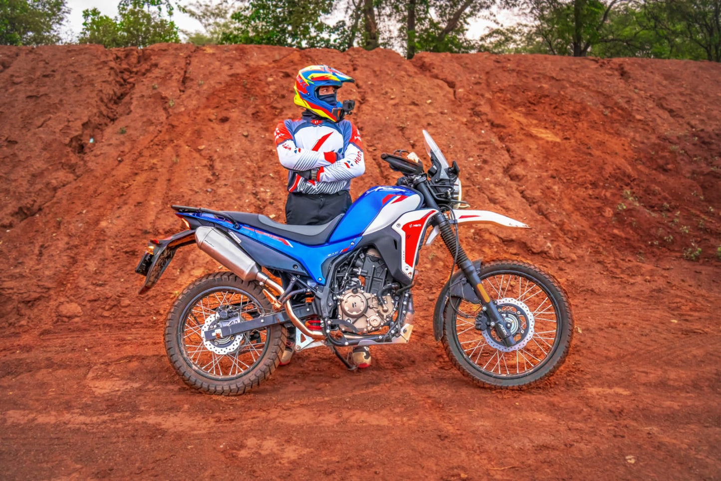 Hero Xpulse 210 Powerage Performance Slip-On Exhaust | Brushed Steel Finish