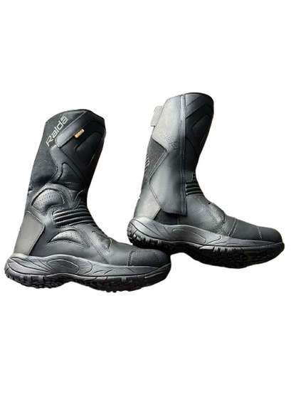 Raida Explorer Motorcycle Riding Boots | Ankle, Shin, & Heel Protection | Memory Foam Insole | Leather | 6 months warranty - BLACK